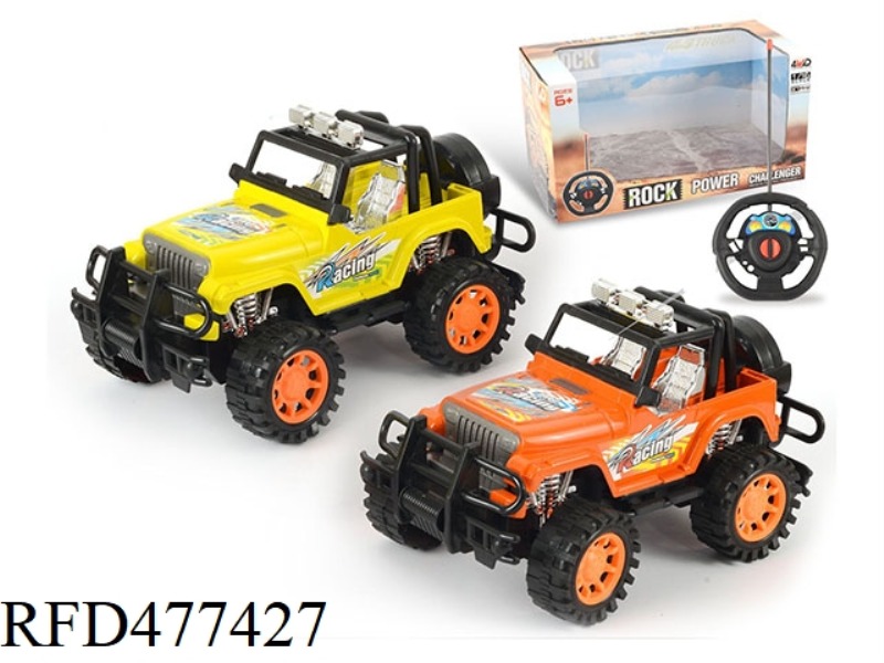 2-CHANNEL REMOTE CONTROL JEEP OPEN-TOP OFF-ROAD RACING CAR (WITHOUT BATTERY PACK)