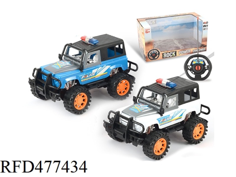 2-WAY REMOTE CONTROL LAND ROVER FULL COVERED OFF-ROAD POLICE CAR (WITHOUT BATTERY PACK)