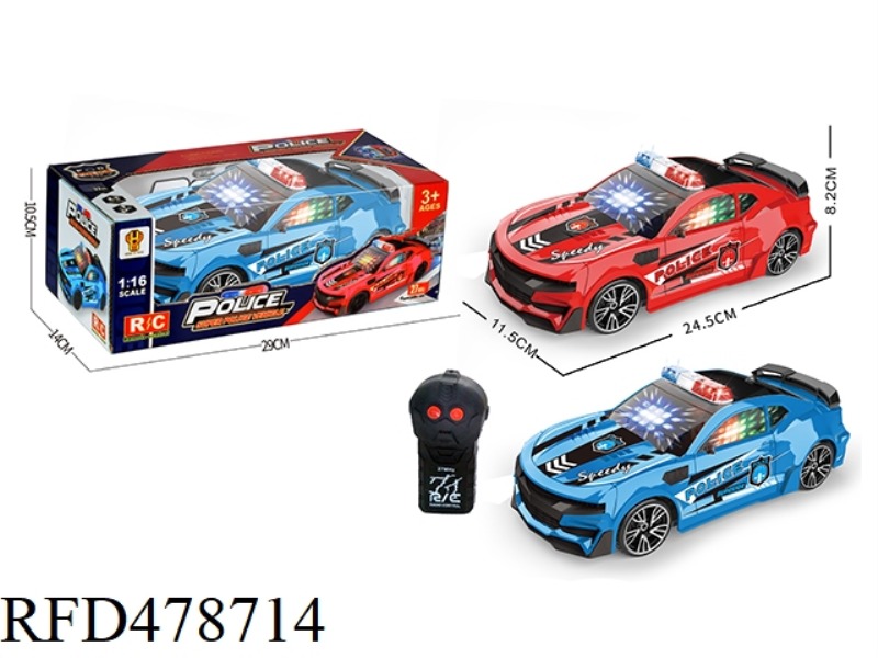 1:16 TWO-CHANNEL REMOTE CONTROL CAR HORNET POLICE CAR