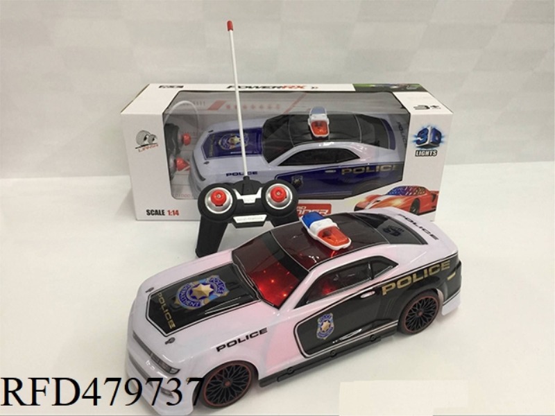 1:14 FOUR-CHANNEL 3D LIGHTING SOFT SHELL HORNET POLICE CAR (NOT INCLUDE)