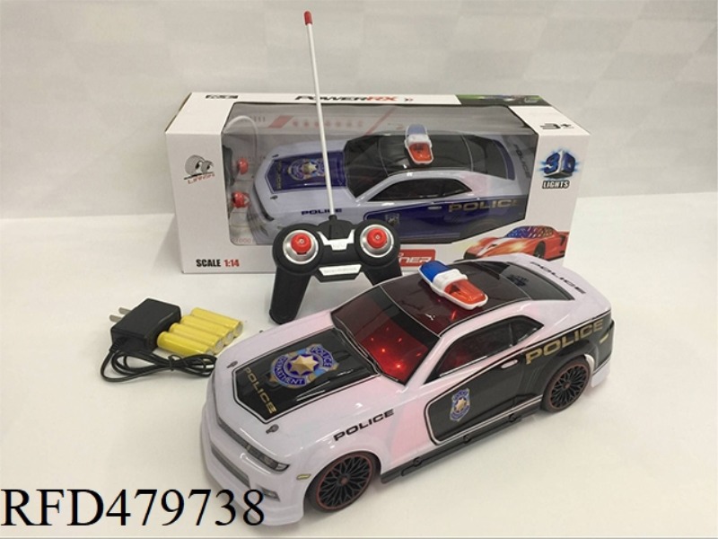 1:14 FOUR-CHANNEL 3D LIGHT SOFT SHELL HORNET POLICE CAR(INCLUDE)