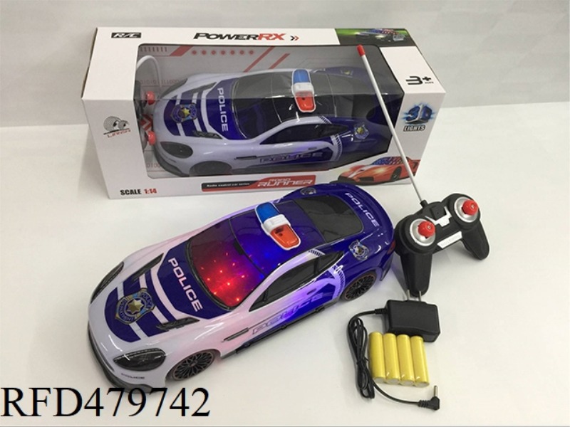 1:14 FOUR-CHANNEL 3D LIGHT SOFT SHELL MARTIN POLICE CAR(INCLUDE)
