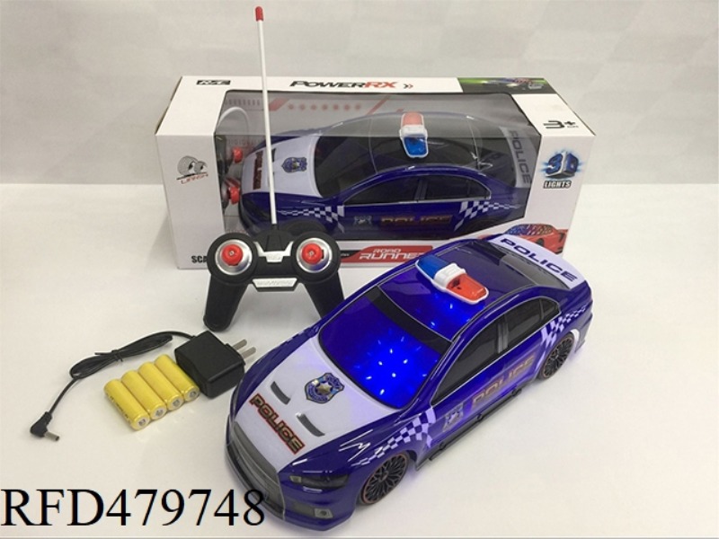 1:14 FOUR-CHANNEL 3D LIGHT SOFT SHELL MITSUBISHI POLICE CAR(INCLUDE)