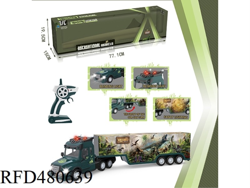 2.4G REMOTE CONTROL LONG TRACTOR-DINOSAUR CONTAINER