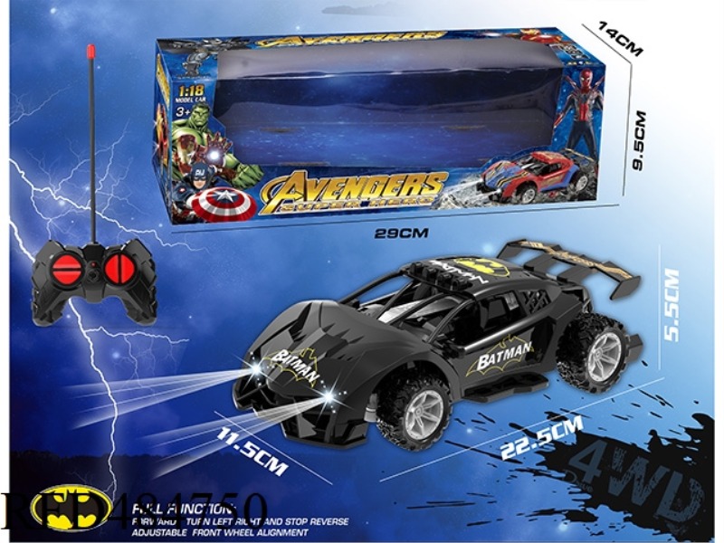 1: 18 FOUR-CHANNEL REMOTE CONTROL OFF-ROAD RACING WITH HEADLIGHTS (BATMAN) (NOT INCLUDED)