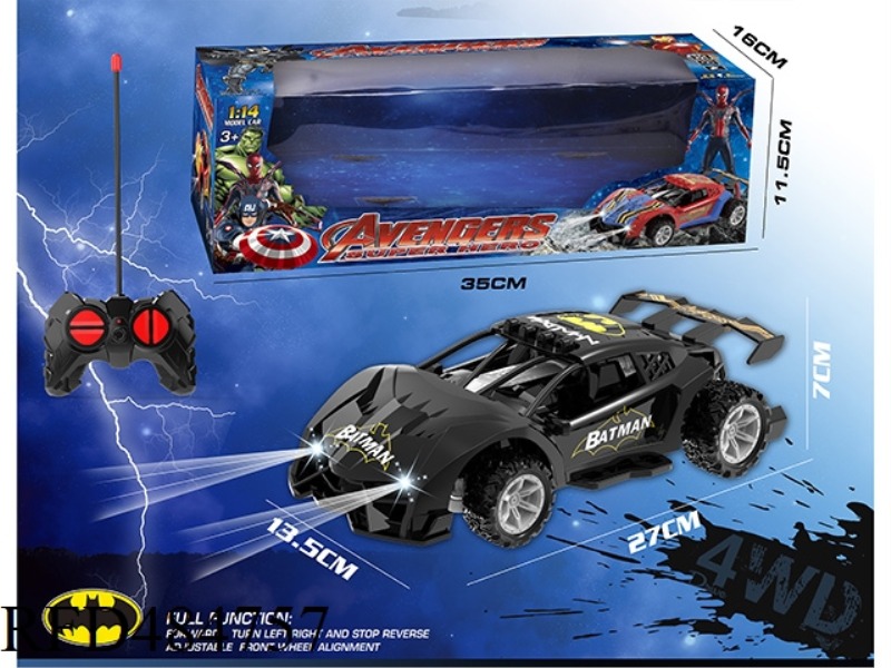 1: 14 FOUR-CHANNEL REMOTE CONTROL OFF-ROAD RACING WITH HEADLIGHTS (BATMAN) (NOT INCLUDED)