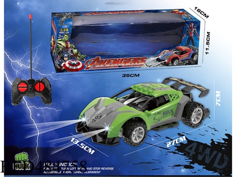 1: 14 FOUR-CHANNEL REMOTE CONTROL OFF-ROAD RACING WITH HEADLIGHTS (HULK) (NOT INCLUDED)
