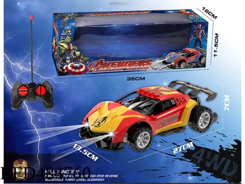 1: 14 FOUR-CHANNEL REMOTE CONTROL OFF-ROAD RACING WITH HEADLIGHTS (IRON MAN) (NOT INCLUDED)
