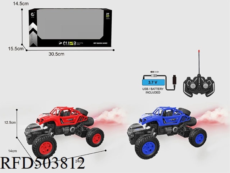 1:1627MHZ REMOTE CONTROL 6-WAY FRAME POLICE CAR CLIMBING VEHICLE