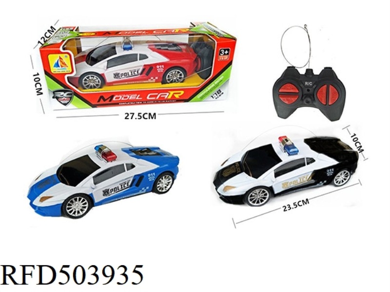 1:18 FOUR-CHANNEL REMOTE CONTROL POLICE CAR  (NOT INCLUDE)