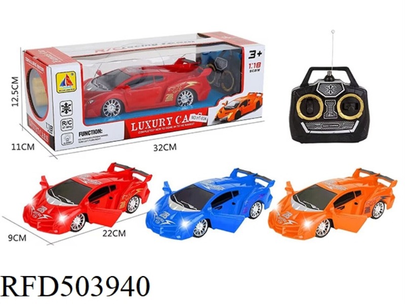 1:18 FOUR-CHANNEL REMOTE CONTROL CAR WITH LIGHT DOOR