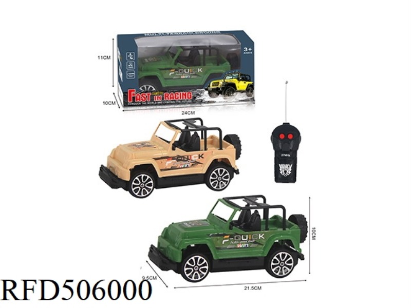 TWO REMOTE CONTROL OFF-ROAD WRANGLER MODEL MILITARY MODEL