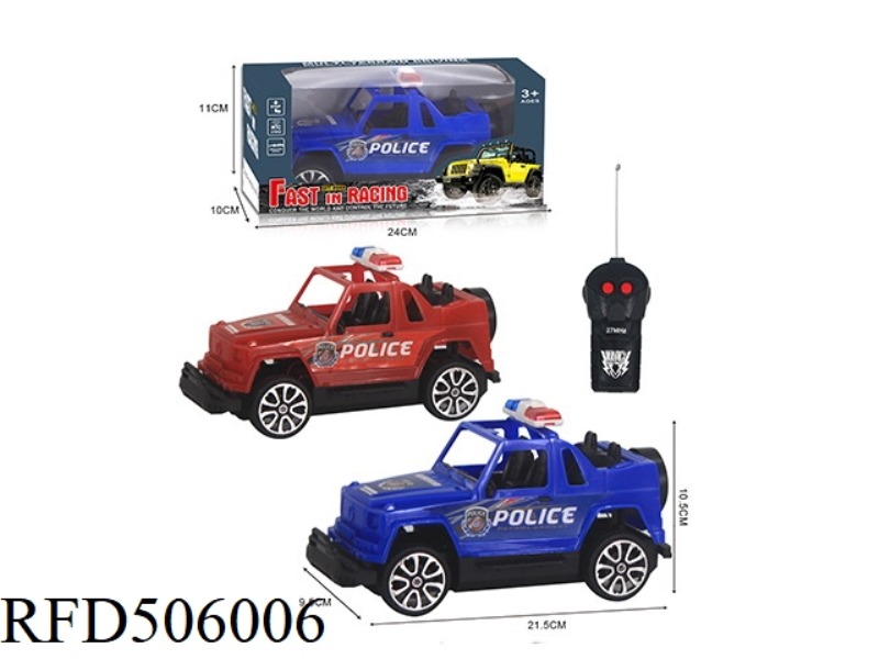 TWO REMOTE CONTROL OFF-ROAD MERCEDES BENZ BIG G MODEL POLICE CAR MODEL