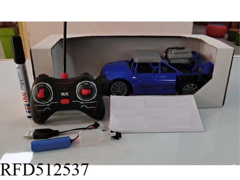 1:18 REMOTE CONTROL PULL WITH LIGHT SPRAY RACING PACK USB