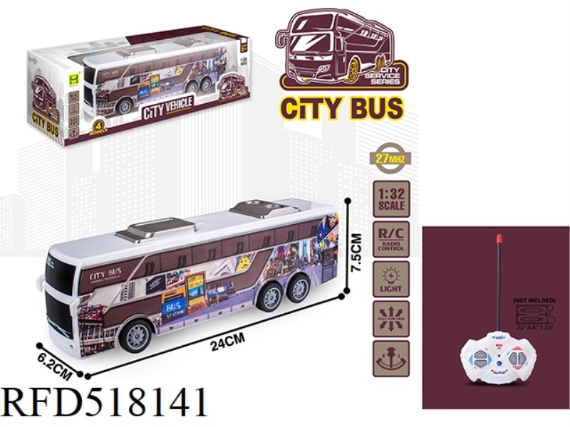1:32 FOUR-CHANNEL REMOTE CONTROL LIGHT STREET VIEW BUS (NOT INCLUDE)