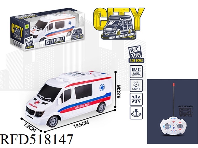 1:32 FOUR-CHANNEL REMOTE CONTROL LIGHT AMBULANCE (NOT INCLUDE)