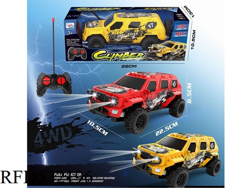 1:20 FOUR-WAY REMOTE CONTROL OFF-ROAD VEHICLE WITH HEADLIGHTS (GRAFFITI VERSION) (NOT INCLUDE)