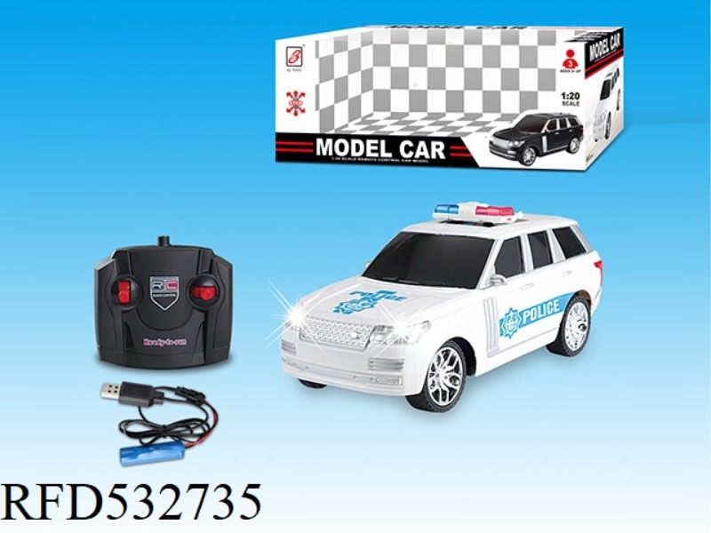 1:20 FOUR REMOTE CONTROL POLICE CAR PACKAGE ELECTRICITY (LAND ROVER) PACKAGE ELECTRICITY