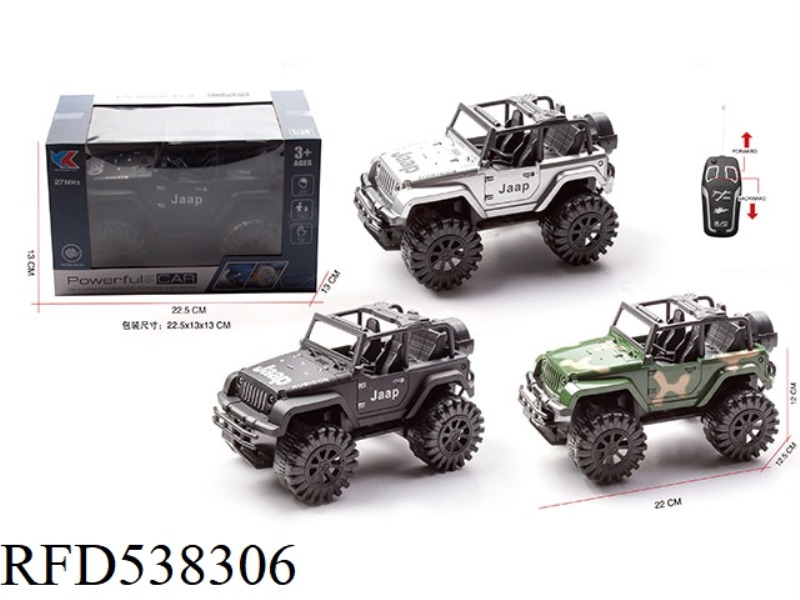 1:18 ERTONG JEEP SIMULATION REMOTE CONTROL CAR WITH FRONT LIGHT (NOT INCLUDED)
