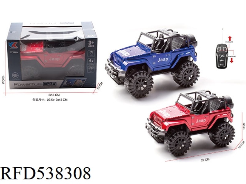 1:18 ERTONG JEEP SIMULATION REMOTE CONTROL CAR WITH FRONT LIGHT (NOT INCLUDED)