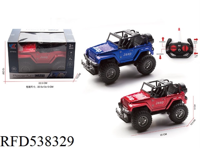 1:18 FOUR-CHANNEL JEEP SIMULATION REMOTE CONTROL CAR WITH FRONT LIGHT (NOT INCLUDED)