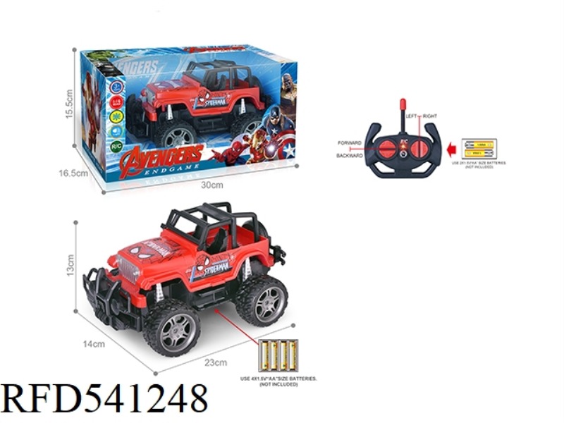 27MHZ 1:16 FOUR-PASS HEADLIGHTS OFF-ROAD REMOTE CONTROL VEHICLE (SPIDER WRANGLER) DOES NOT INCLUDE E