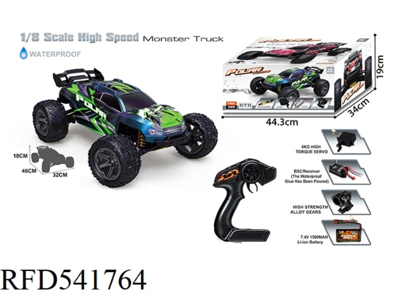 1:8 FULL SCALE HIGH SPEED BIGFOOT (TAIL) GREEN
