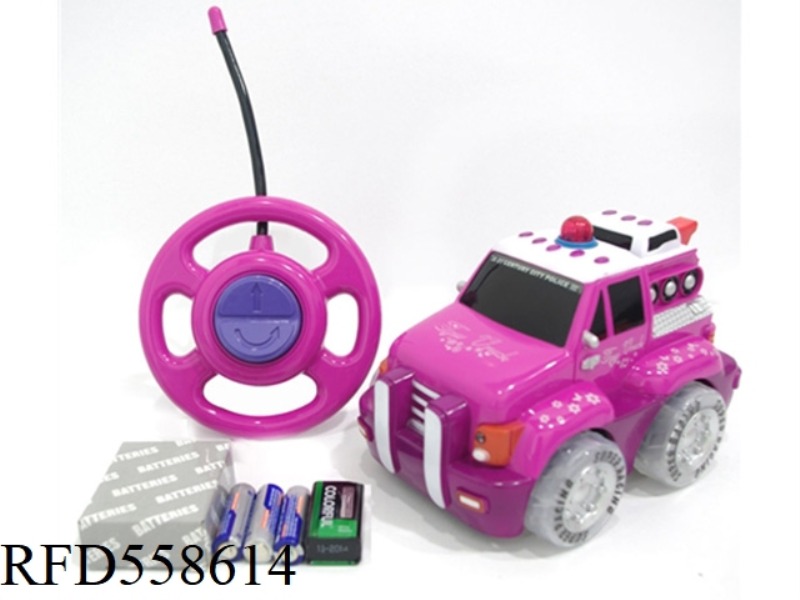 TWO REMOTE CONTROL PADDLE WHEEL BABP PROJECT POLICE CAR