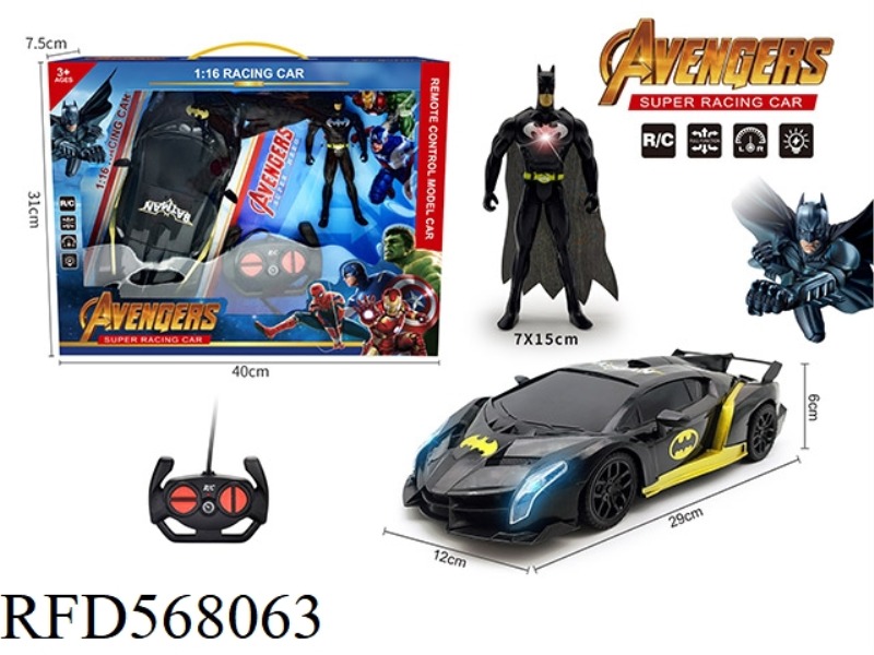 1:16 REMOTE CONTROL WITH LIGHTS BATMAN WITH LIGHTS