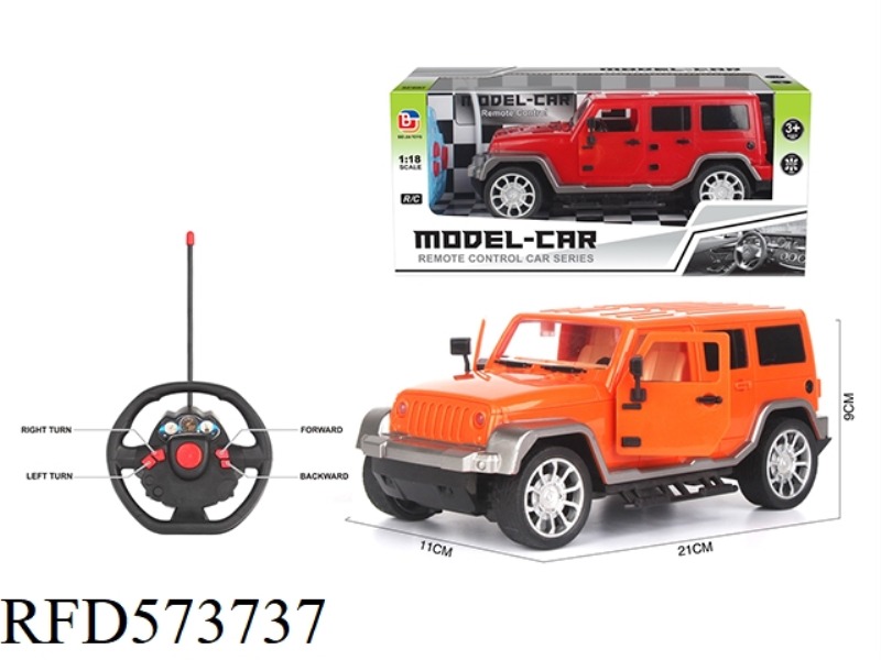 1:18 FOUR-WAY DOOR REMOTE CONTROL CAR WRANGLER WITHOUT ELECTRIC STEERING WHEEL