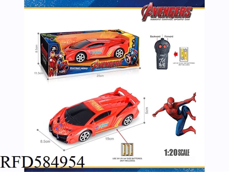 27MHZ 1:20 TWO-WAY SPIDER-MAN LAMBORGHINI SIMULATION REMOTE CONTROL CAR (EXCLUDING ELECTRICITY)