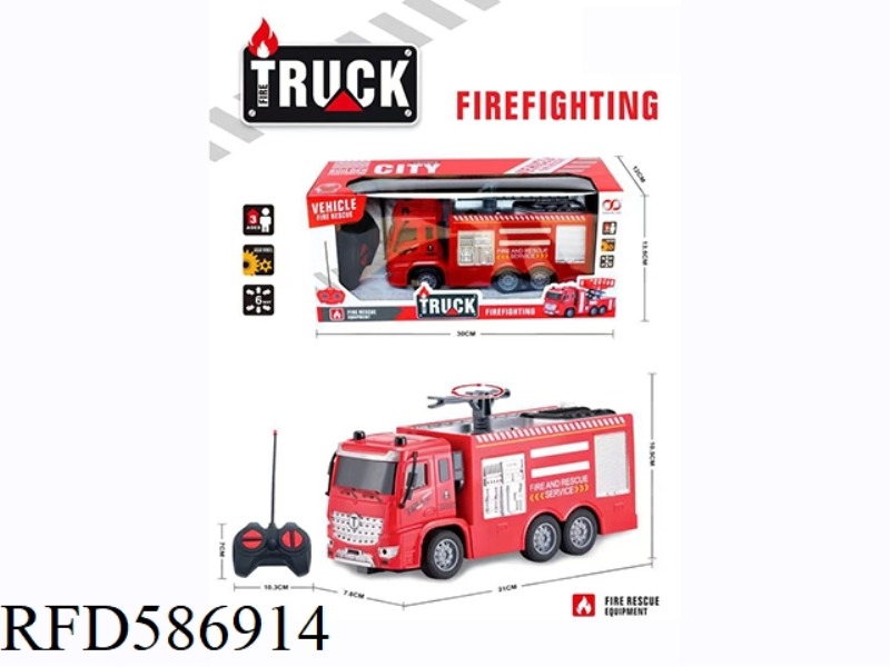 FOUR-WAY REMOTE CONTROL FIRE AMBULANCE (EXCLUDING ELECTRICITY)