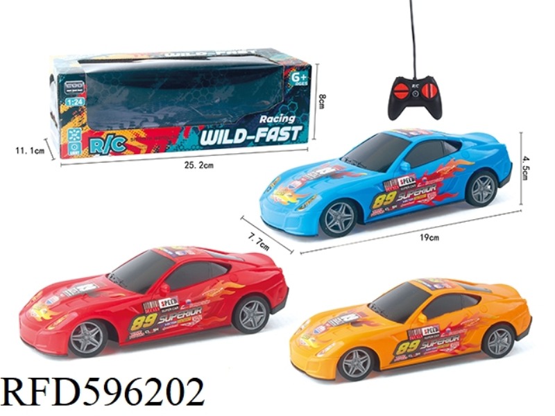 FOUR-WAY REMOTE CONTROL CAR WITH LIGHTS (RED, BLUE AND YELLOW 3 COLORS)