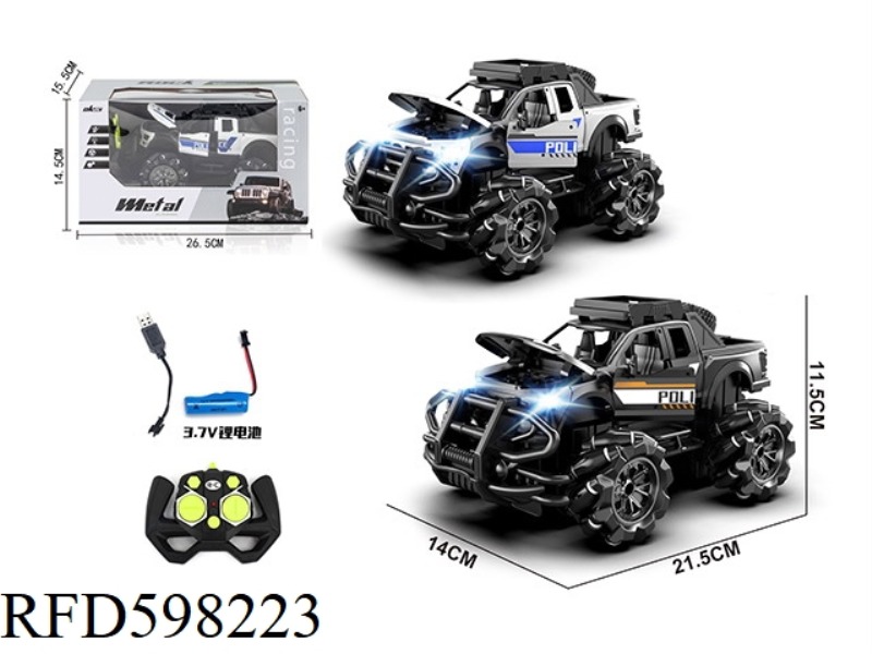 ALLOY SIDE RAPTOR POLICE CAR OFF-ROAD REMOTE CONTROL VEHICLE