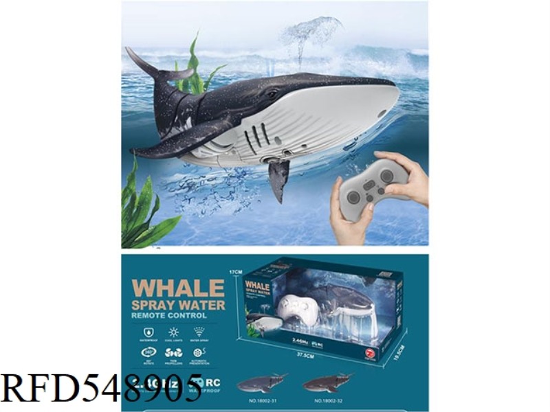 BROWN REMOTE-CONTROLLED SPRAY WHALE