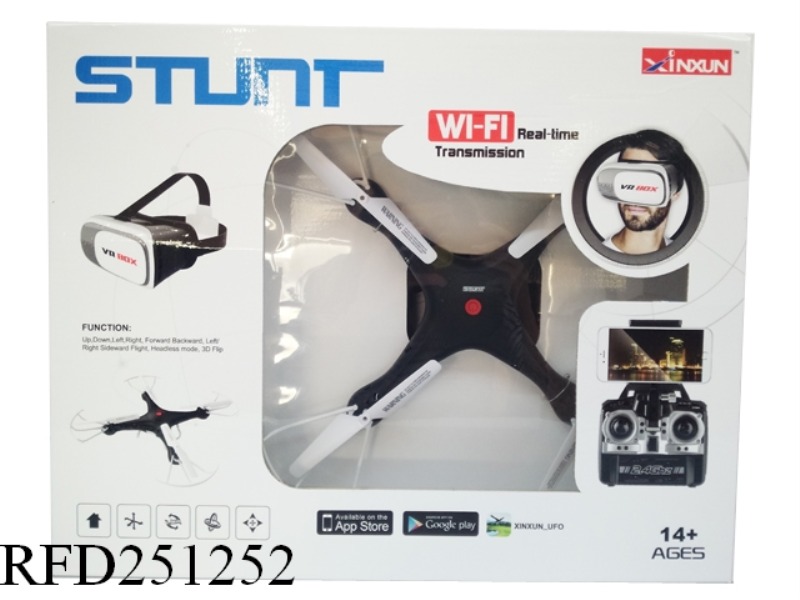 2.4G 4 CHANNEL  RC DRONE WITH WIFI (VR GLASSES)