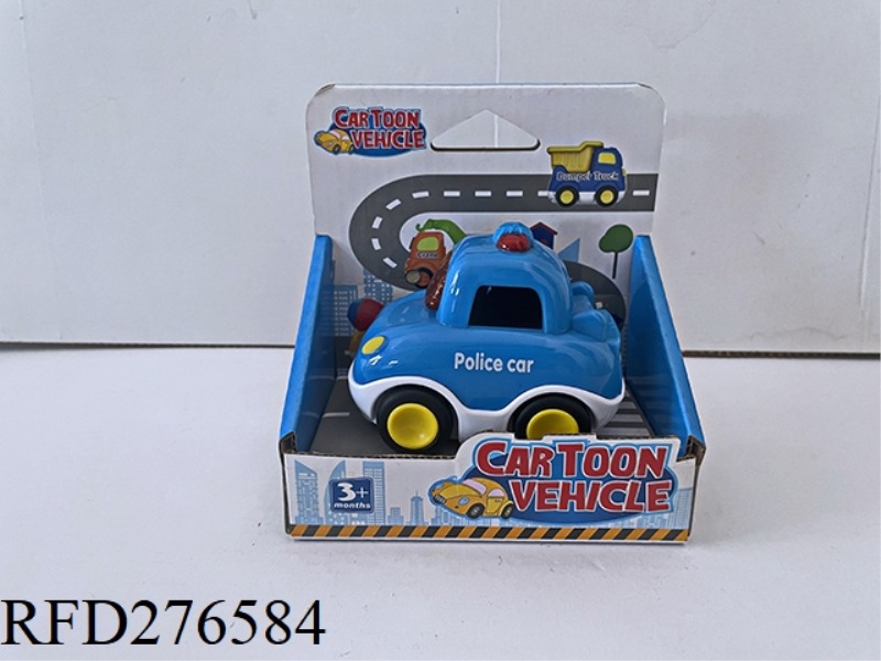 CARTOON SLIDE POLICE CAR WITH LIGHT AND MUSIC