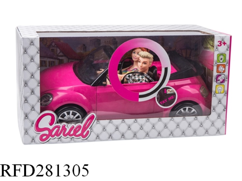 11.5 INCH DOLL WITH MARY RED CONVERTIBLE CAR LIGHTING