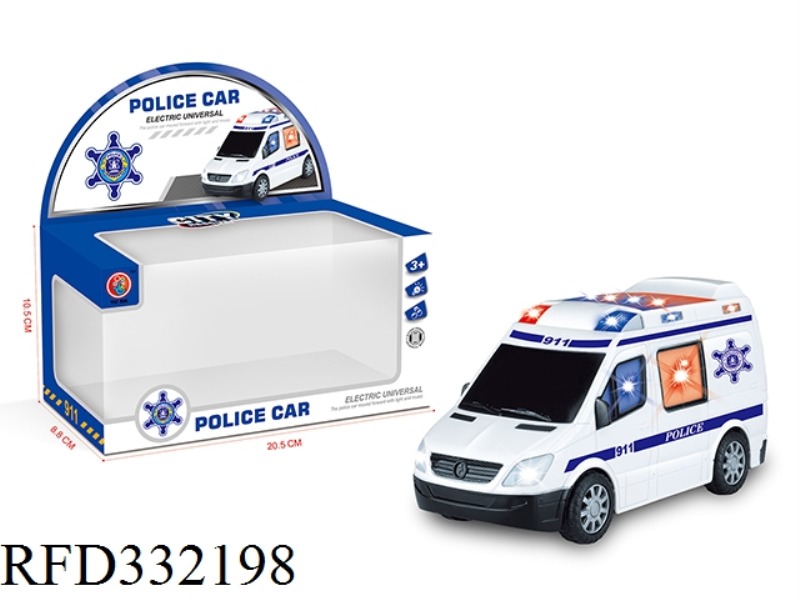 ELECTRIC UNIVERSAL LIGHT AND MUSIC POLICE CAR (BODY PRINTING)(NOT INCLUDE)