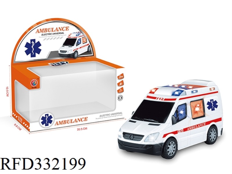 ELECTRIC UNIVERSAL LIGHT AND MUSIC AMBULANCE (CAR BODY PRINTING)(NOT INCLUDE)