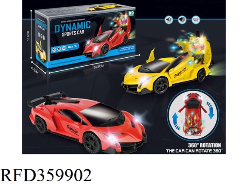 ELECTRIC LIGHT AND MUSIC DOOR REVOLVING UNIVERSAL SPORTS CAR