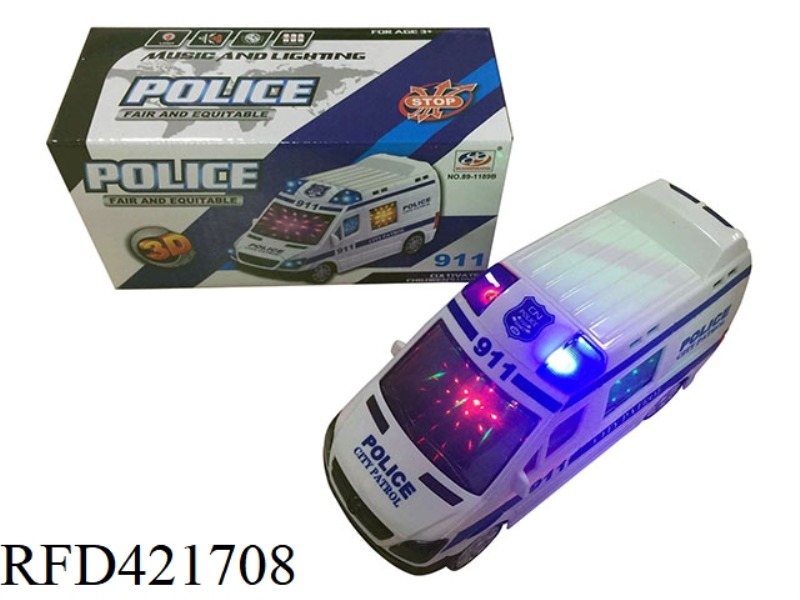 ELECTRIC UNIVERSAL POLICE CAR ENGLISH SONG 3D LIGHTS