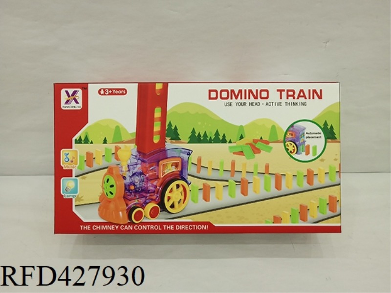 ELECTRIC DOMINO TRAIN (LIGHT + MUSIC) WITH 60 DOMINOES