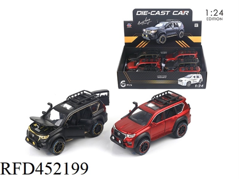 1:24 OFF-ROAD OVERBEARING ALLOY CAR PULL BACK WITH SOUND AND LIGHT (6PCS)
