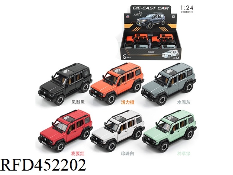 1:24 TANK 300 PULL BACK WITH SOUND AND LIGHT (6PCS)