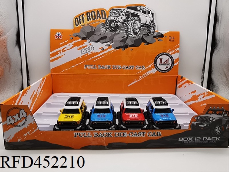 OFF-ROAD SHOCK ABSORBING BIG WHEEL TOYOTA FJ WITH SOUND AND LIGHT (12PCS)