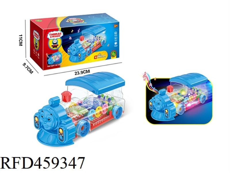 ELECTRIC TRANSPARENT THOMAS TRAIN WITH LIGHT AND MUSIC
