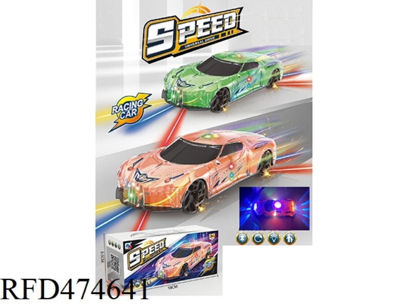 ELECTRIC UNIVERSAL LIGHT MUSIC TRANSPARENT SHELL POLICE CAR