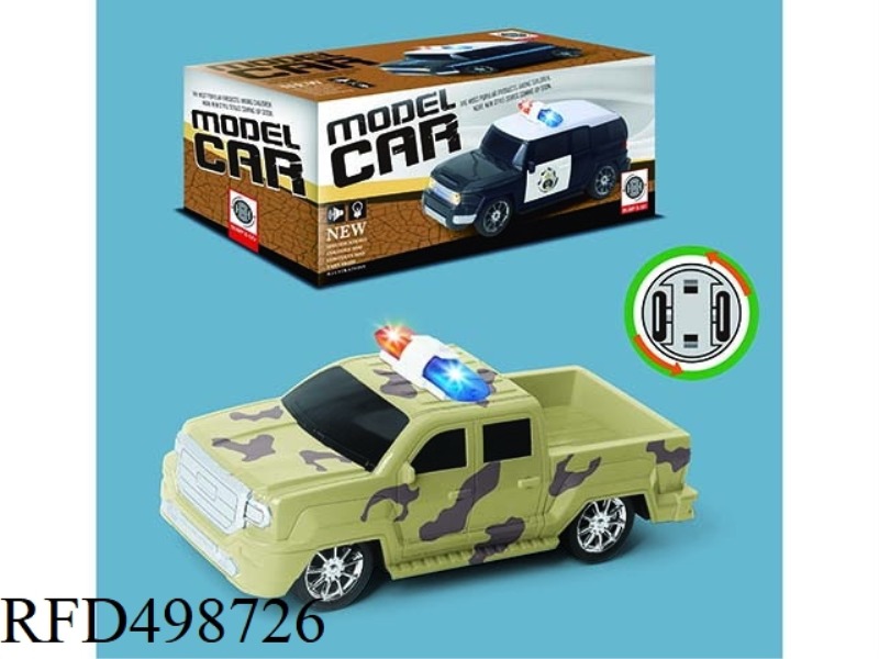GMC1:20 ELECTRIC POLICE CAR WITH LIGHTS AND MUSIC