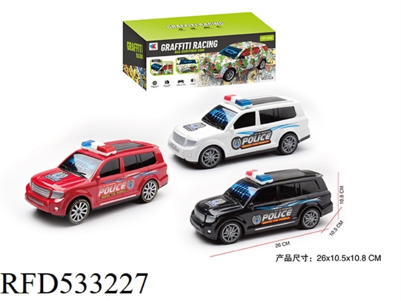 TOYOTA BADO 1:16 ELECTRIC UNIVERSAL OFF-ROAD POLICE CAR WITH 3D LIGHTS (NO ELECTRICITY INCLUDED)